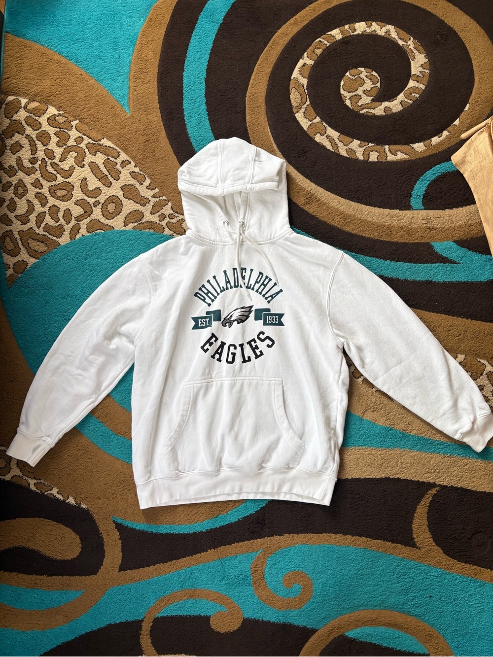 Philadelphia Eagles White Hooded Sweatshirt